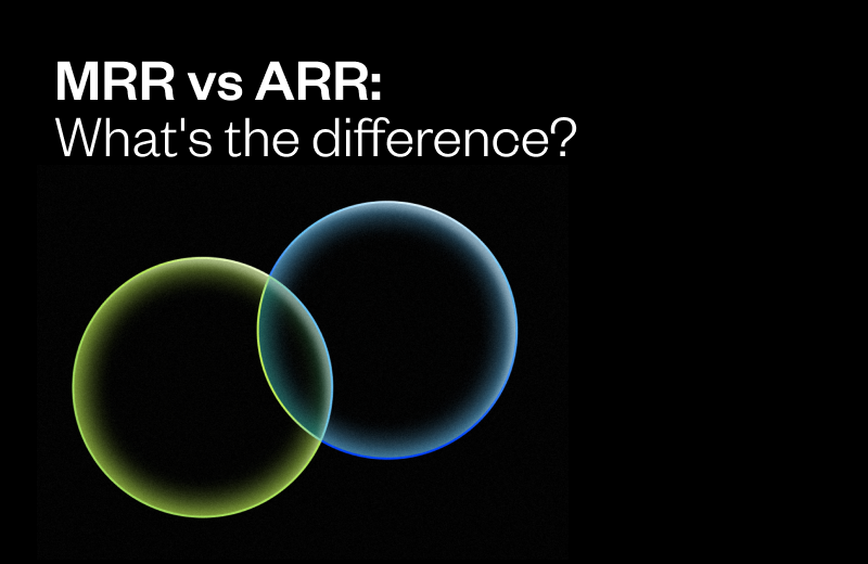 An image with two circles which says "MRR vs ARR: What's the Difference?"