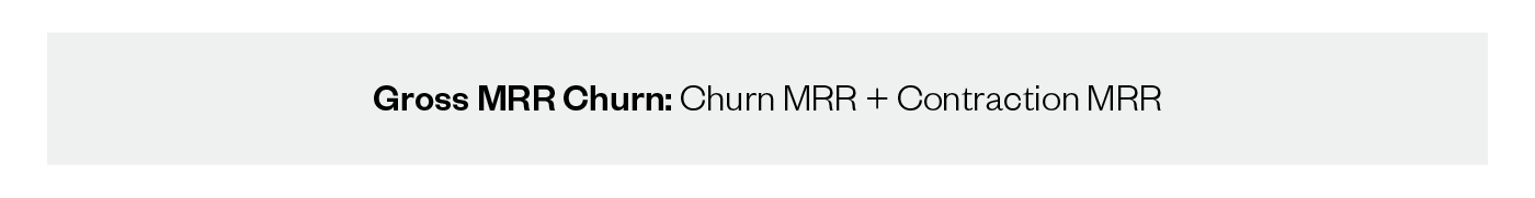 Formula: Gross MRR Churn