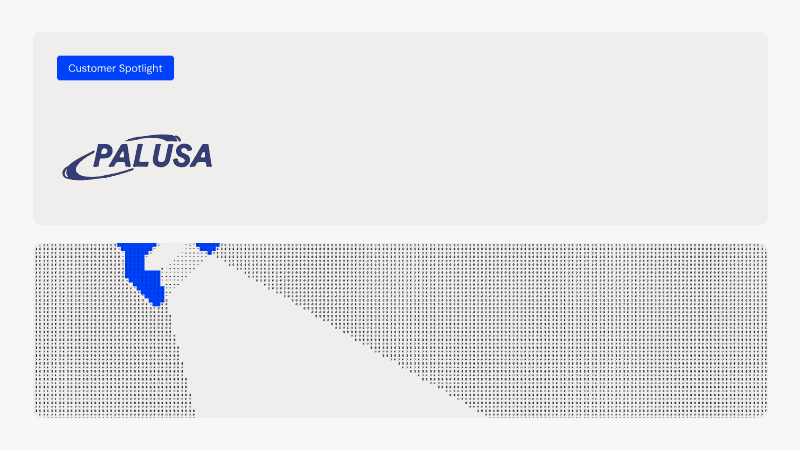 PALUSA logo on a digital screen with a map background.