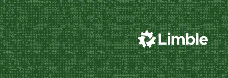 Limbie logo on a digital green matrix background.
