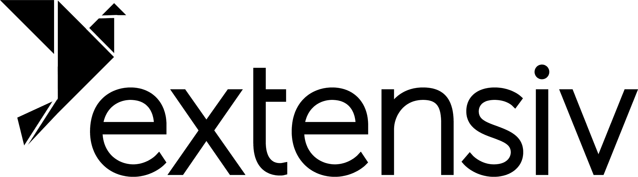 Extensiv black and gray logo with block font, representing supply chain and warehouse management software.