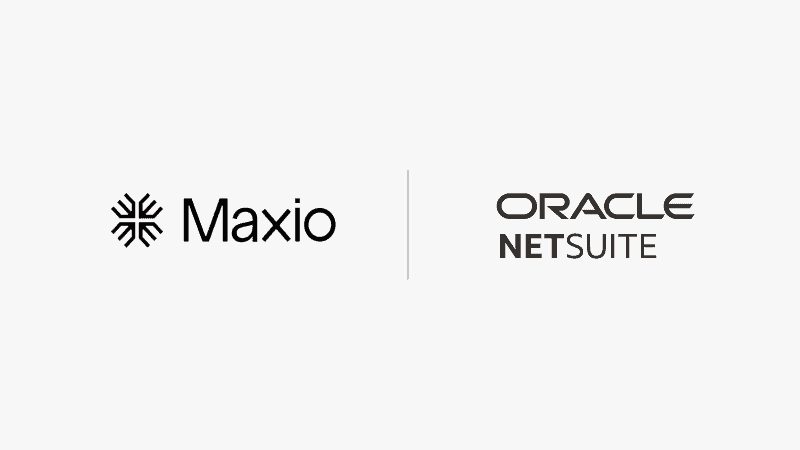 Maxio and Oracle NetSuite logos side by side for integration solutions.