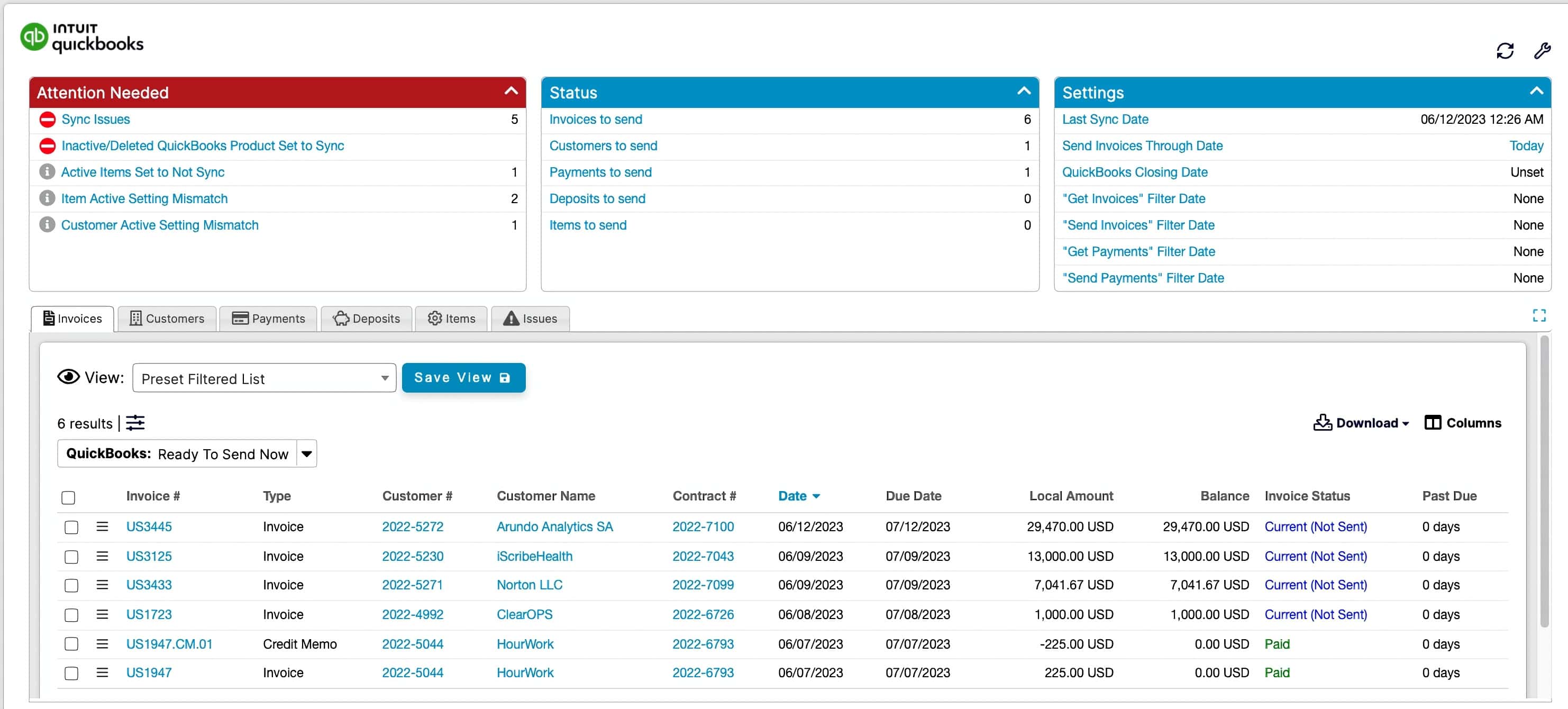 Maxio financial management dashboard integrated with QuickBooks Online.