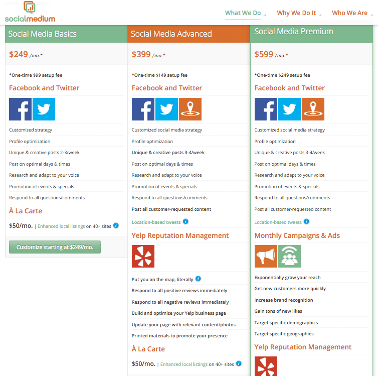 Social-Medium-pricing