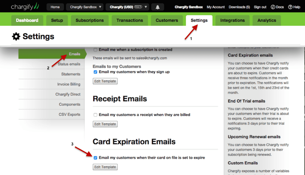cardexp emails