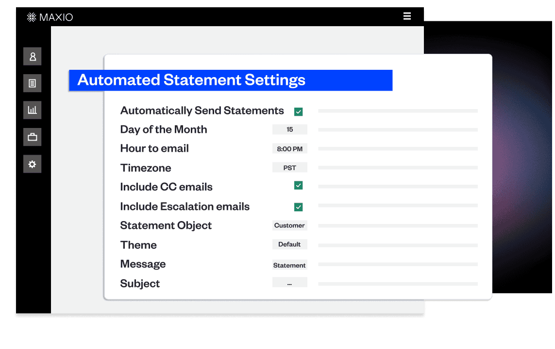 Monthly statements options