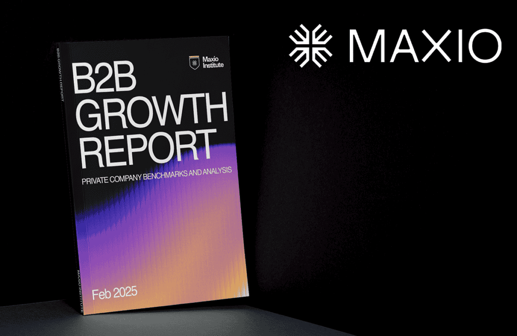 B2B Growth Report: Private Company Benchmarks and Analysis, Feb 2025 cover.