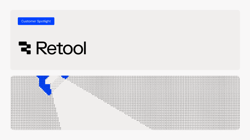 Retool logo with a spotlight effect highlighting the brand name.