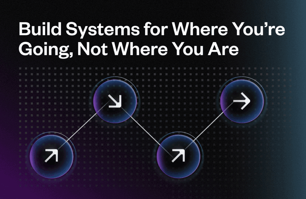Digital network diagram illustrating building scalable financial systems for future growth.