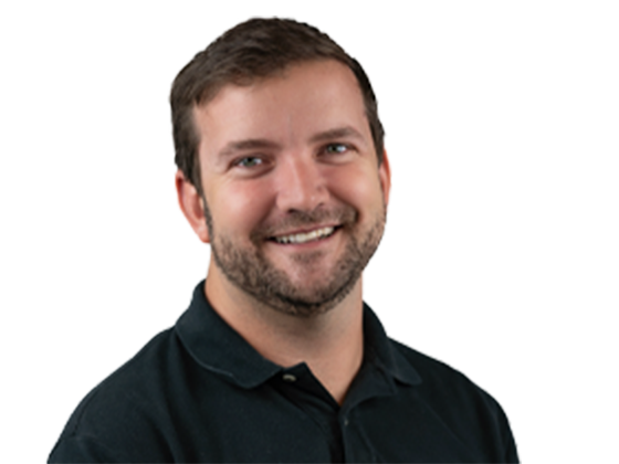 A man in a black polo