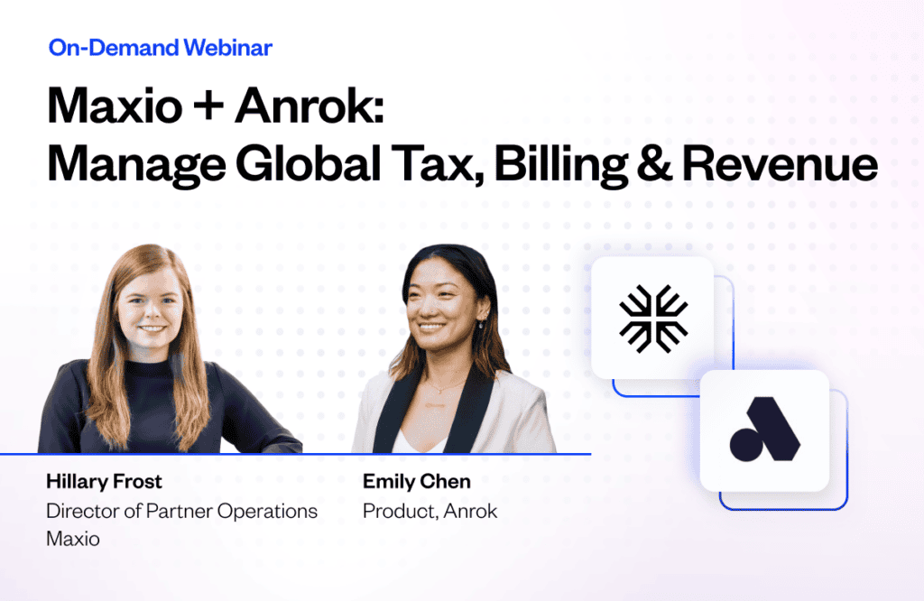 Manage global tax, billing, and revenue with Maxio and Anrok integration. Streamline financial opera.