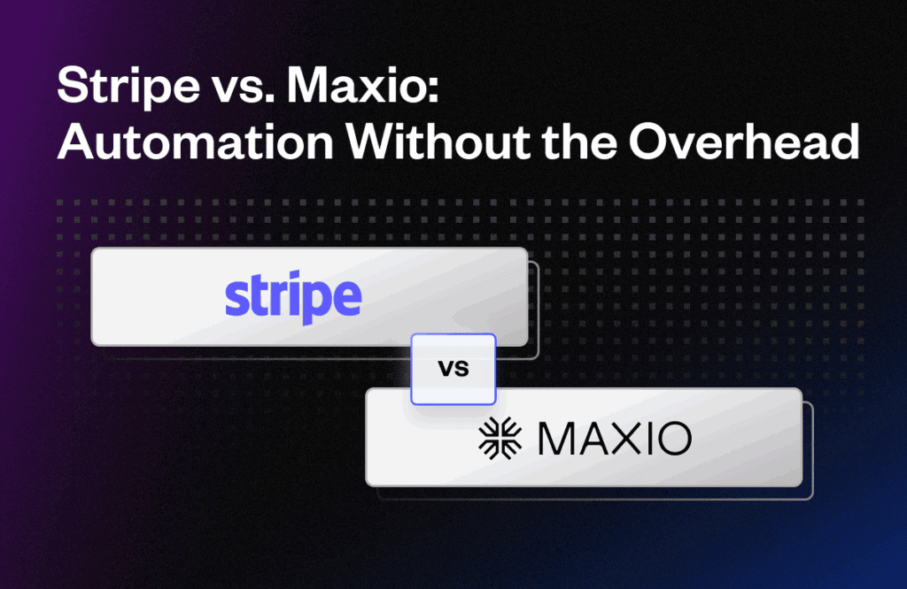 Comparison of Stripe and Maxio for automated billing solutions.