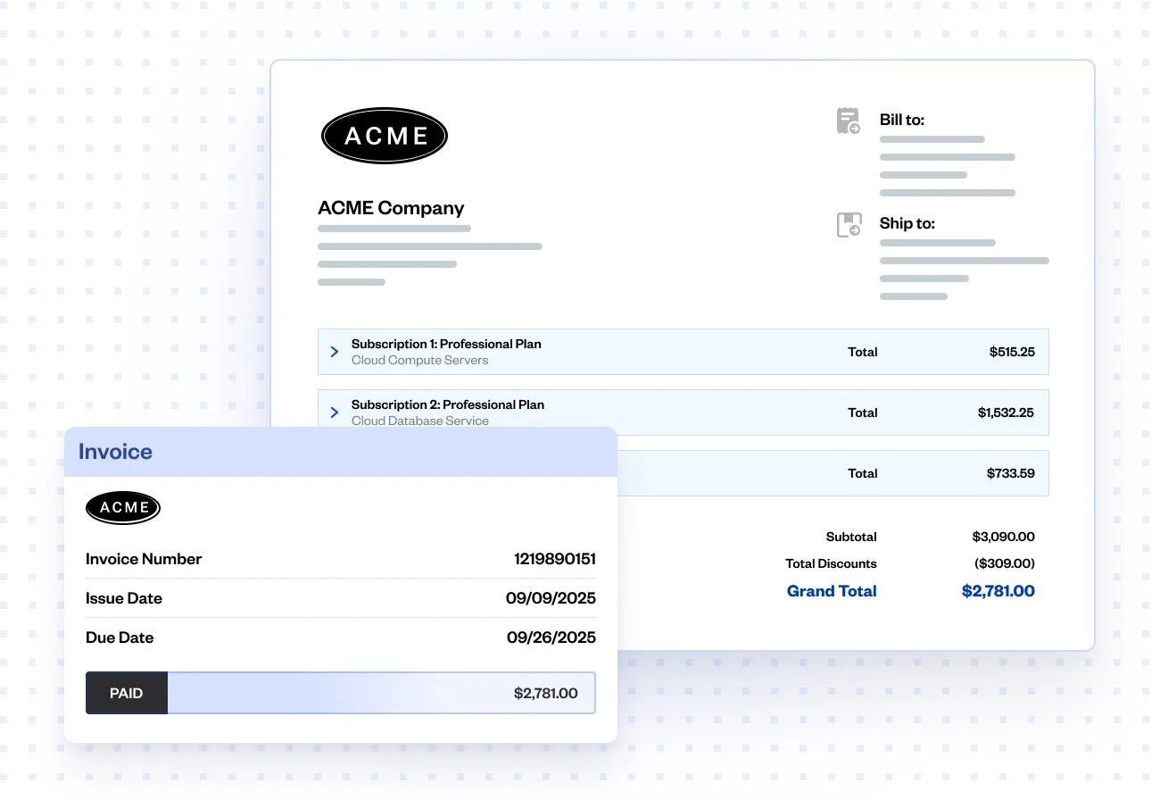 Support complex parent-child billing