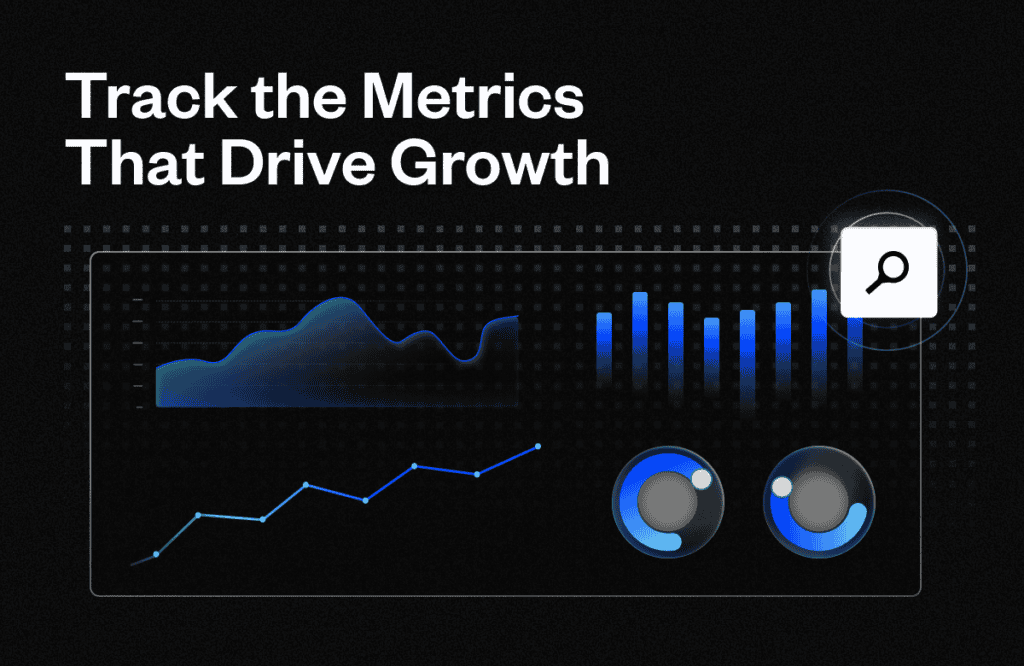 Business metrics visualization for growth tracking and analysis.
