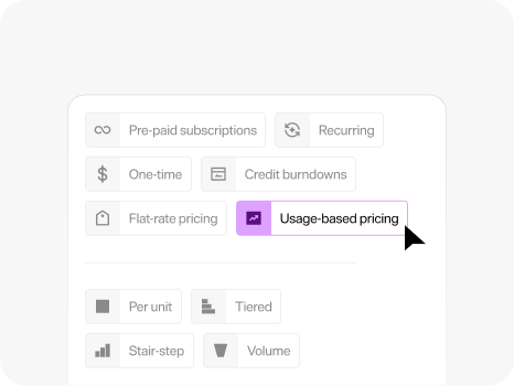Screenshot with usage-based pricing selected
