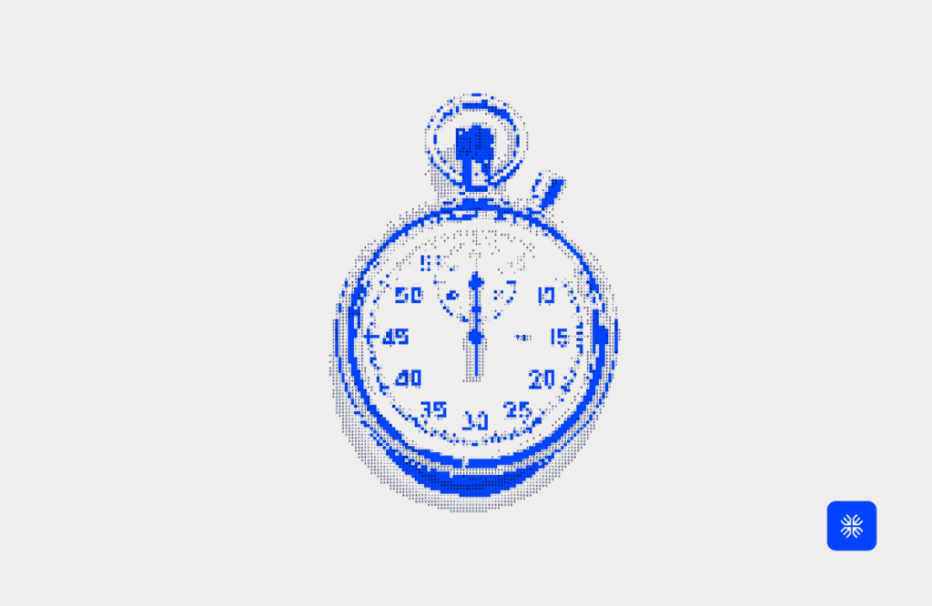 Stopwatch representing efficiency with Maxio MCP platform.