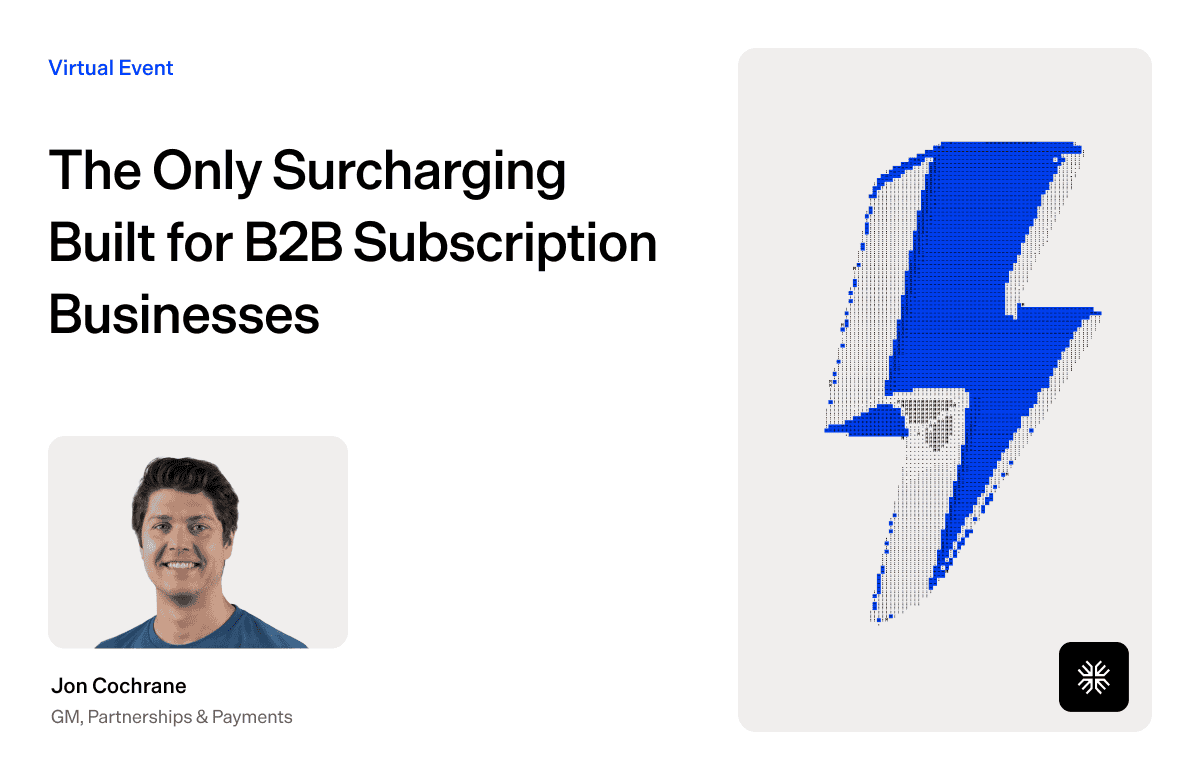 Maxio B2B subscription management platform logo with lightning bolt icon.