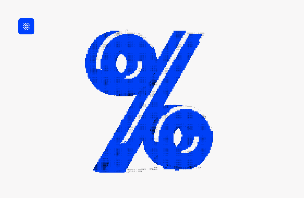 Blue percentage symbol icon representing tax and financial calculations.