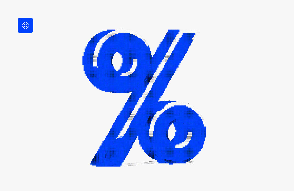 Blue percentage symbol icon representing tax and financial calculations.