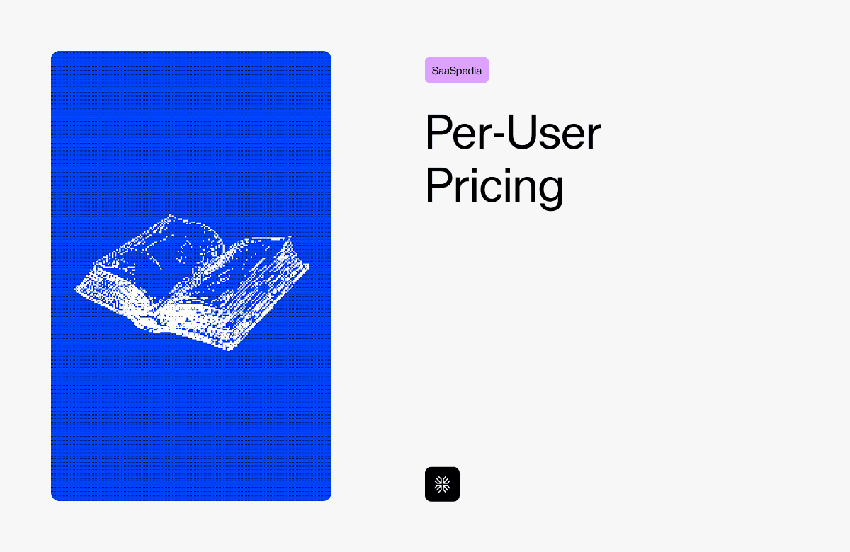 Illustration of a book with digital data, representing SaaS pricing models.