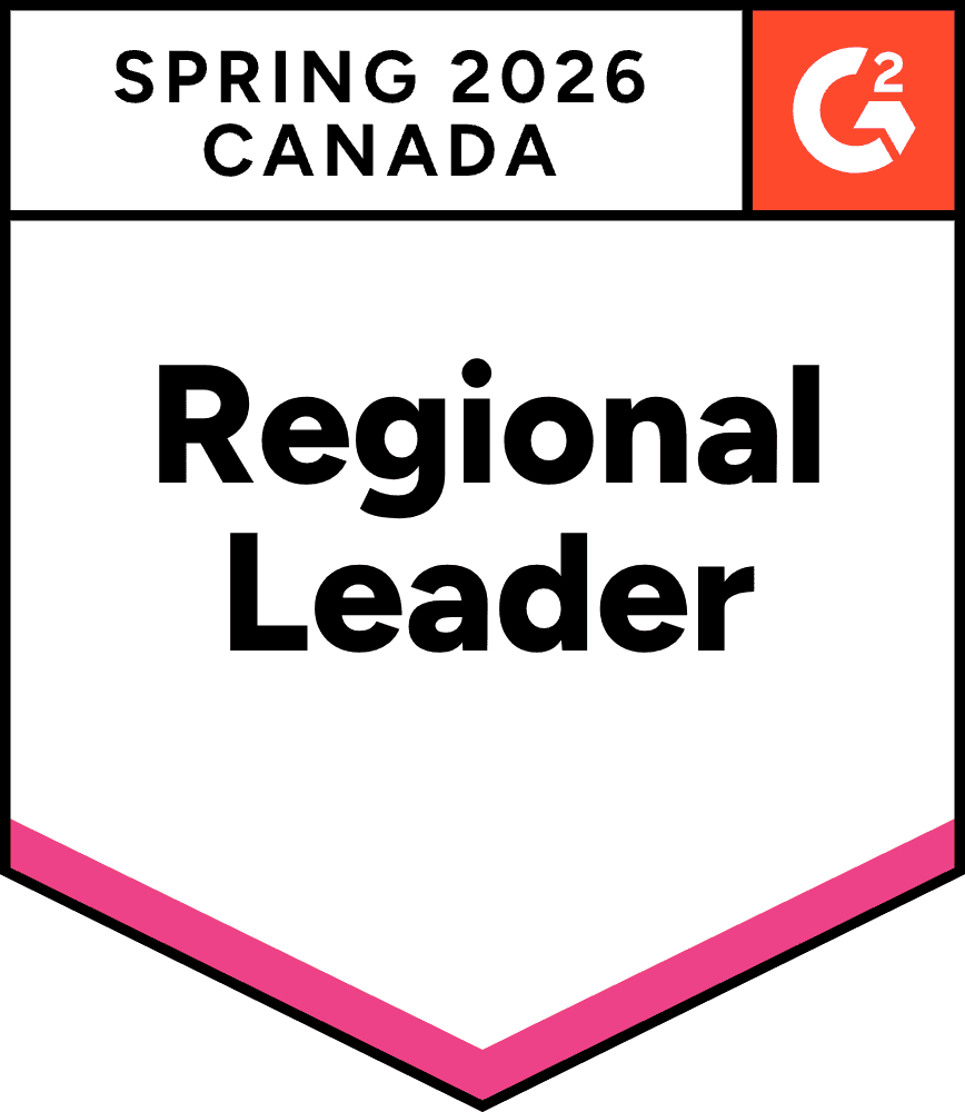 Maxio regional leader badge for Spring 2026 in Canada.
