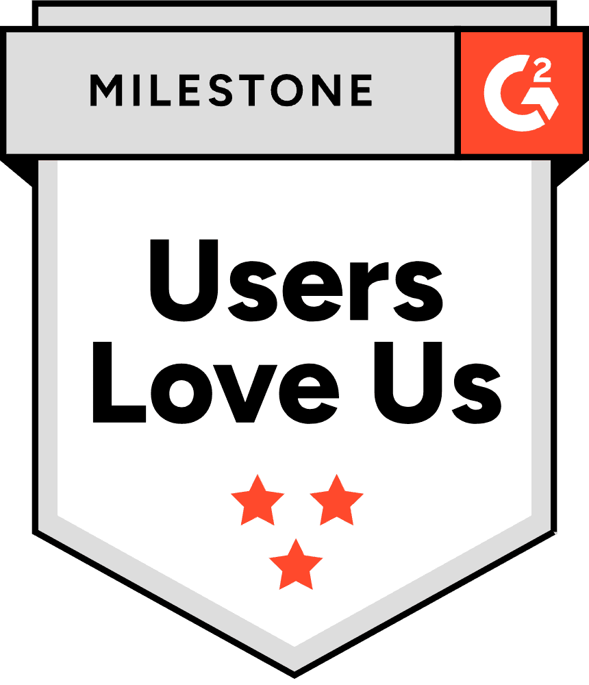 Milestone badge with 'Users Love Us' and G2 logo for Maxio.