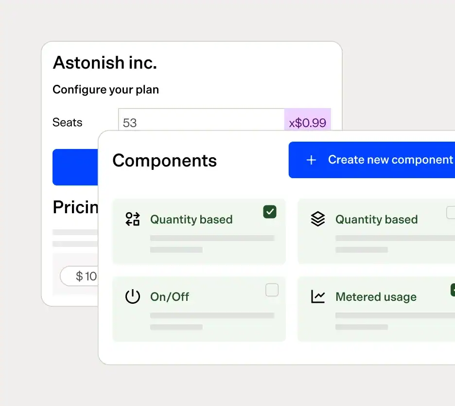 User interface for subscription billing and plan configuration at Maxio.