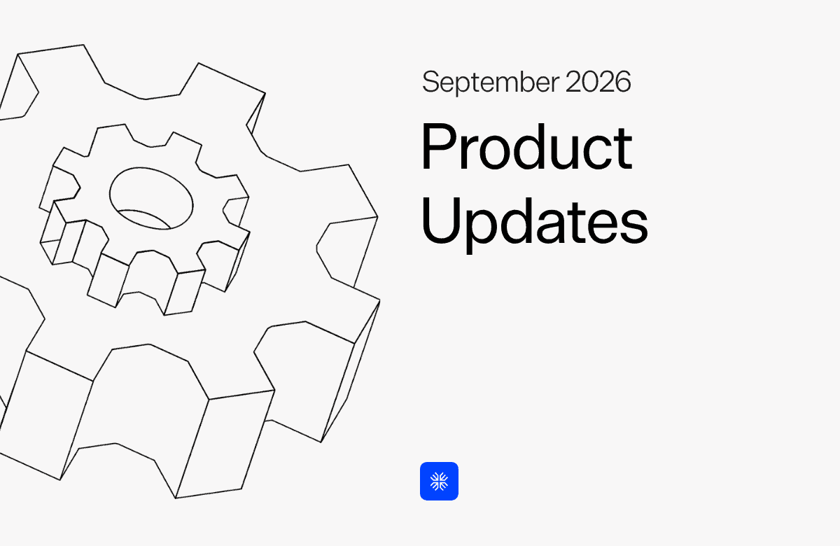Maxio September 2026 Product Updates graphic with gear illustration.