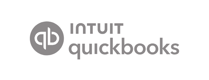 Intuit QuickBooks logo on a black background.