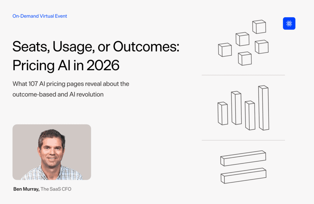 On-demand virtual event about AI pricing in 2026 with speaker Ben Murray.