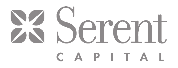 Serent Capital logo with a stylized leaf design and company name in gray.