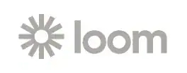Loom logo with circular gear icon and 'loom' text in gray.