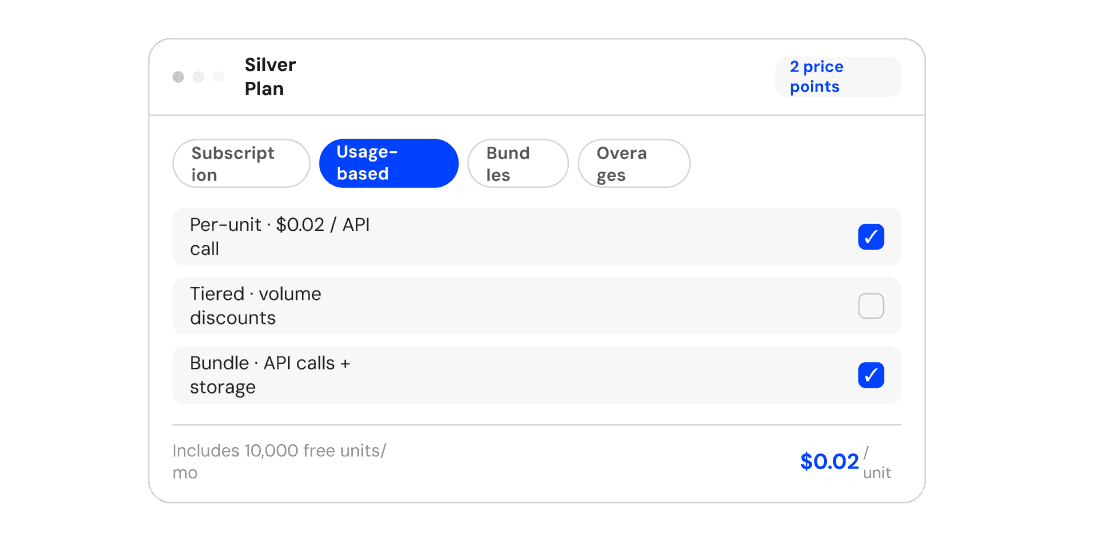 Maxio platform pricing and usage-based plans overview.