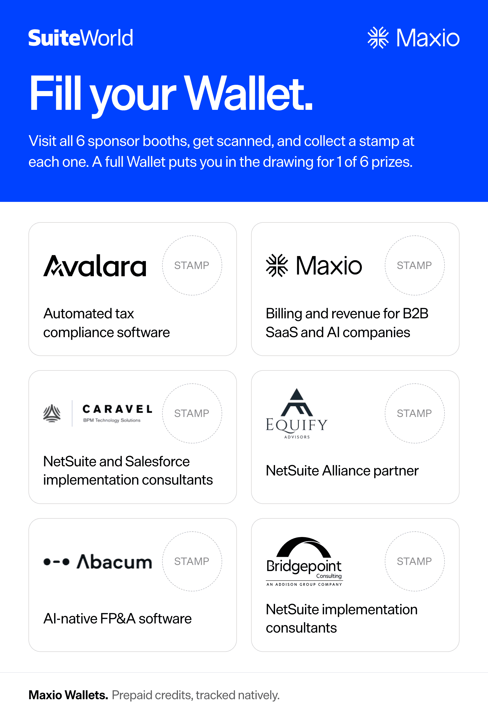 Maxio billing and AI platform at SuiteWorld 2026 event.